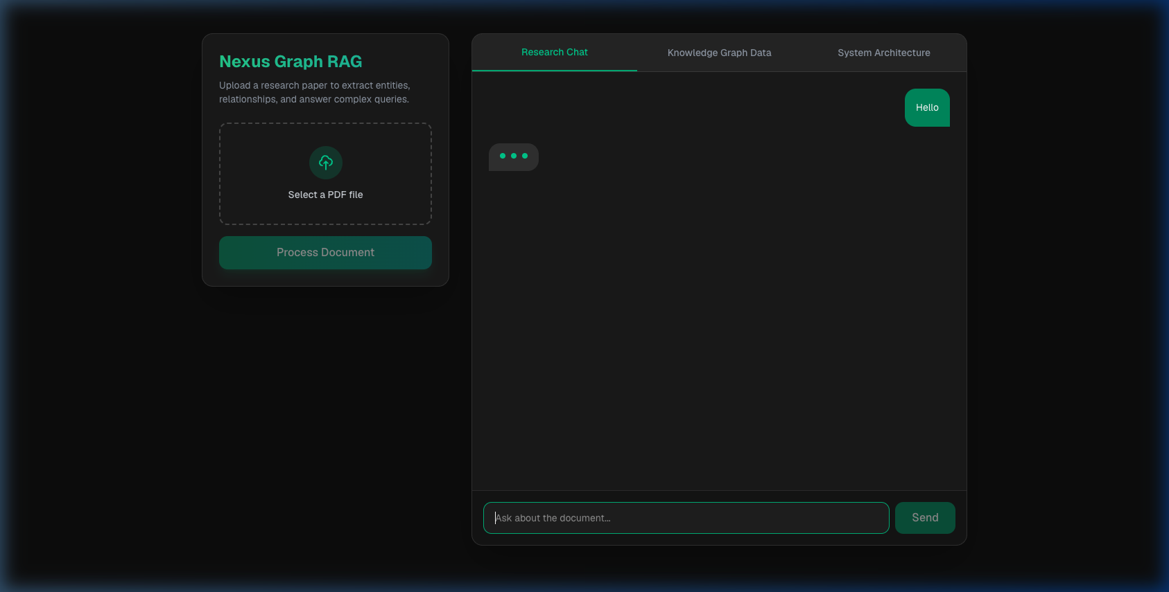 Nexus Graph RAG Live App Preview